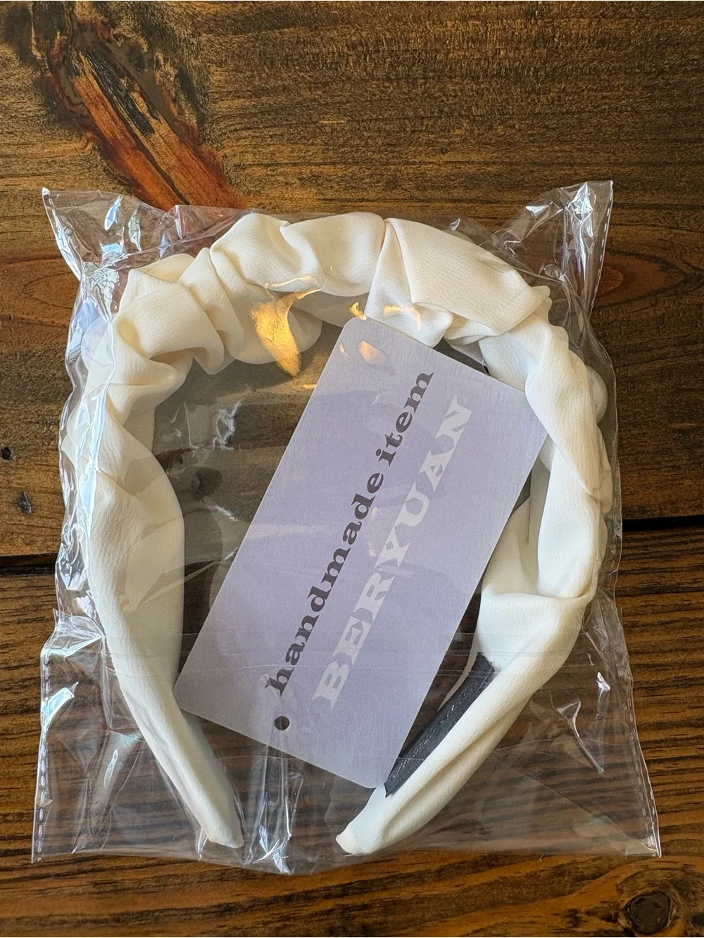 Cream Braided Pearl Headband